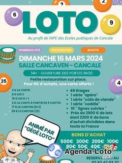 Photo du loto Super loto de l'APE écoles publiques anim Gégé loto