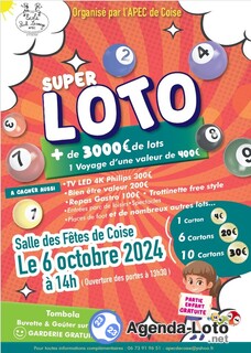 Photo du loto Super Loto de l'APEC de Coise