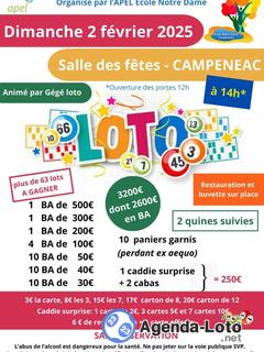 Photo du loto Super loto de l'APEL Notre Dame anim Gégé loto