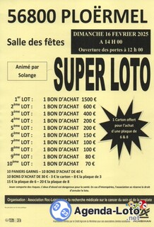 Photo du loto Super Loto de l'association Roc-Loisirs