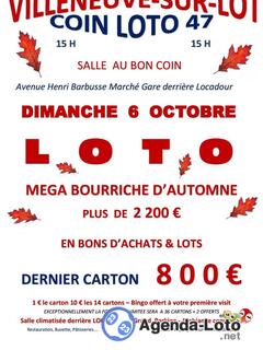 Photo du loto Super loto de l'automne coin loto 47