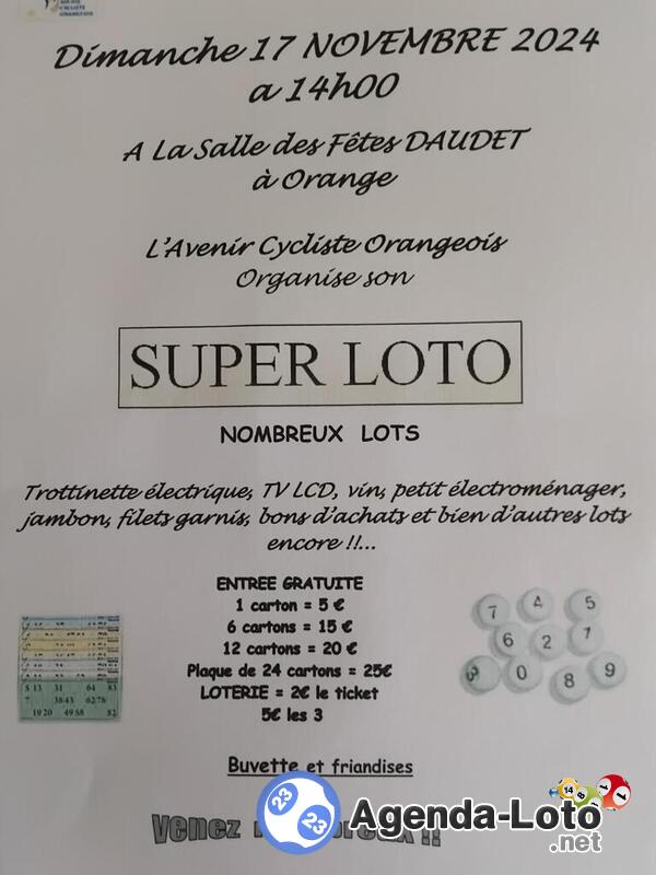 Super LOTO de l'Avenir Cycliste Orangeois