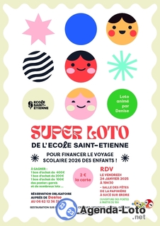 Photo du loto SUPER LOTO de L'Ecole Saint Etienne animé par Denise