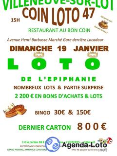 Photo du loto Super loto de l'Épiphanie du coin loto 47