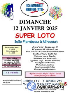 Photo du loto Super loto de l'Union Cycliste Contrex Mirecourt Vittel