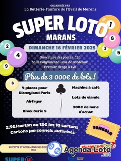 Photo du loto Super loto de la Batterie Fanfare de l'Éveil de Marans