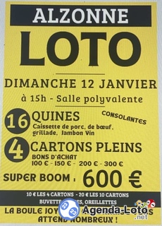 Photo du loto SUPER LOTO de la boule joyeuse Alzonnaise