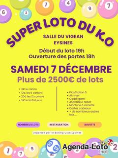 Photo du loto super loto de la boxe