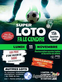 Photo du loto Super Loto de la Fraternelle Amicale le Cendre