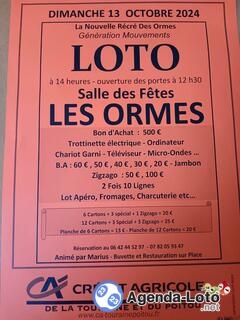 Photo du loto Super loto pour la nouvelle récré animé par marius