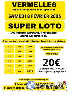 Photo du loto Super loto de la Pétanque Vermelloise