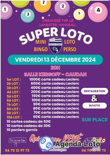 Photo du loto SUPER LOTO - LOTO PERSO - mini BINGO animé par René