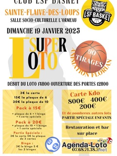 Photo du loto Super loto lsf baskets