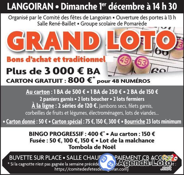 super loto mixte 46 lots et jeux