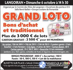 Photo du loto super loto mixte 46 lots et jeux