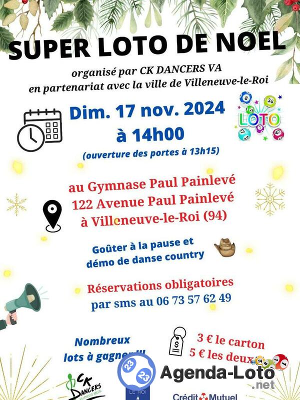 Super loto de noel le 17 novembre 2024