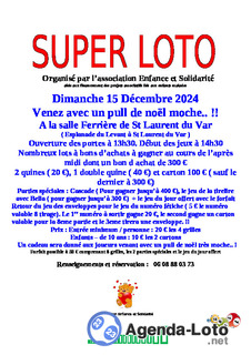 Photo du loto super loto de noel avec le pull Moche