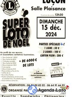 Photo du loto super loto de Noël organisé par le Lions Clubs de Luçon