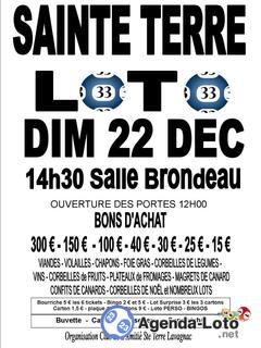 Photo du loto Super loto de noël Sainte Terre