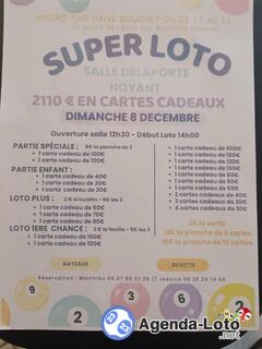 Photo du loto Super loto à Noyant 49