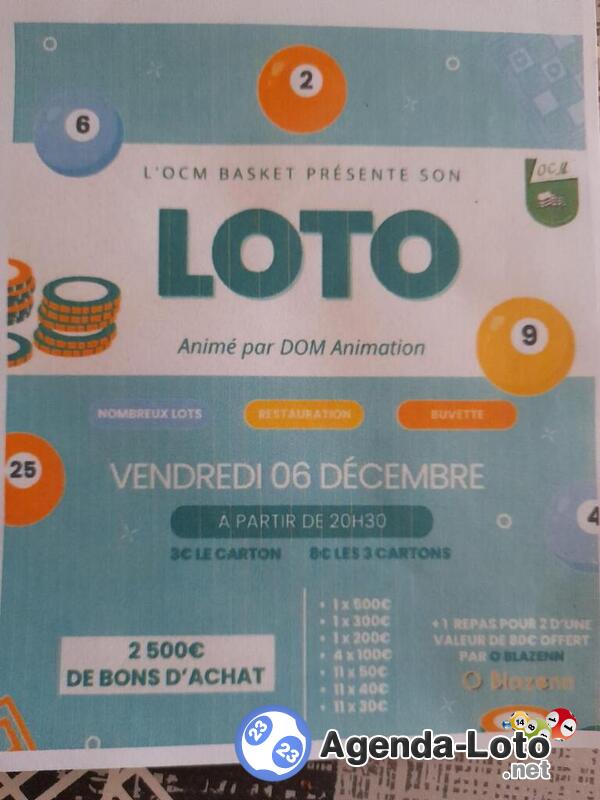 Super Loto de Ocm Basket animé: Dom Animation