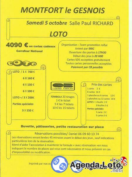 SUPER LOTO : org team promotion rallye ANI par ERIC