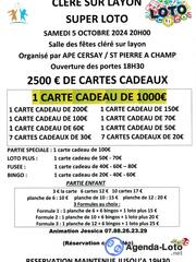 Photo du loto Super loto organise par ape cersay st pierre a champ