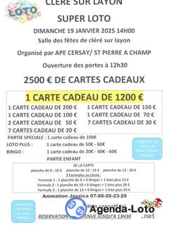 Photo du loto Super loto organise par ape cersay st pierre a champ