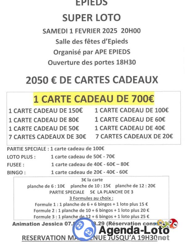 Super loto organise par ape epieds