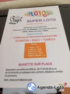 Photo du loto Super loto organise par binges'anim