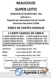 Photo du loto Super loto organisé par dynamique club de beaucouze