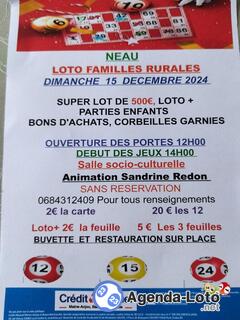 Photo du loto Super loto organisé par familles rurales