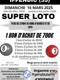 Photo du loto Super loto organisé par l'APE d'Iffendic