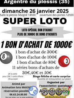 Photo du loto Super loto organisé par l'association Quatalagor