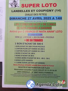 Photo du loto Super loto organise par la chasse de landelles