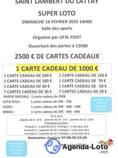 Photo du loto Super loto organise par uf3l foot