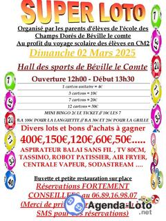 Photo du loto Super loto des parents d'eleves des cm2 de beville le comte