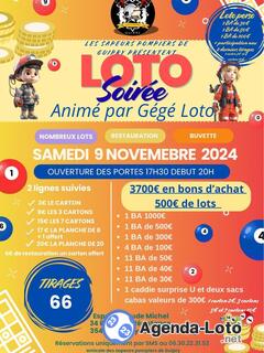 Photo du loto Super loto des Pompiers anim Gégé loto