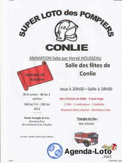 Photo du loto Super loto des pompiers de conlie anim herve