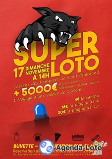 Photo du loto Super LOTO des Pompiers de St-Chamond.