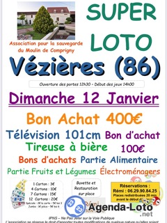 Photo du loto Super Loto pr la conserv. Du Moul. de Comprigny anim. pr Rém