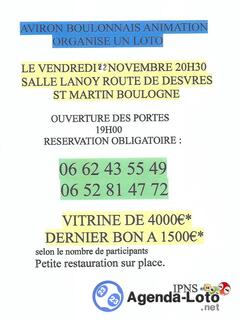 Photo du loto Super loto quine de L'aviron Boulonnais