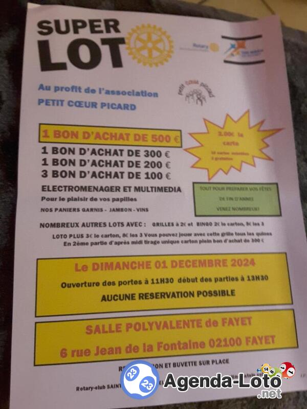 Super loto Rotary club saint quentin pastels 02100)