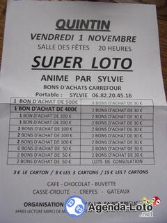 Photo du loto Super loto RUGBY CLUB ST BRIEUC animé par Sylvie