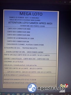 Photo du loto Super loto samedi âpre midi