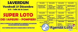 Photo du loto Super loto des sapeurs-pompiers