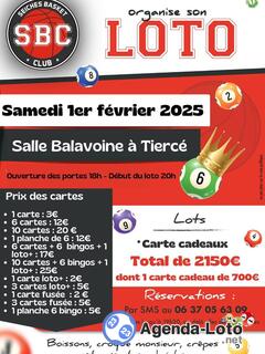 Photo du loto Super loto de Seiches basket Club