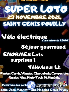 Photo du loto Super loto ski club saint genis