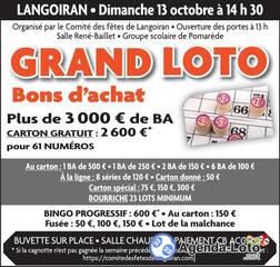 Photo du loto super loto spécial bon d'achat 46 lots plus jeux