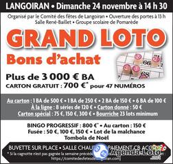 Photo du loto super loto spécial bon d'achat 46 lots plus jeux